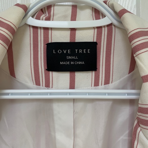 White and Pink Striped Blazer - Picture 6 of 7